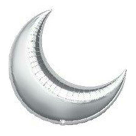ANAGRAM 35 in. Silver Crescent Flat Foil Balloon 41204